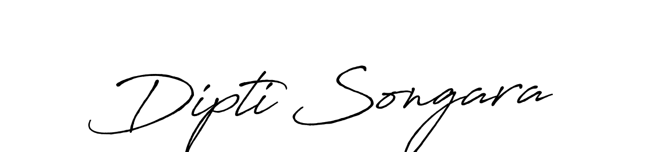 Make a beautiful signature design for name Dipti Songara. With this signature (Antro_Vectra_Bolder) style, you can create a handwritten signature for free. Dipti Songara signature style 7 images and pictures png