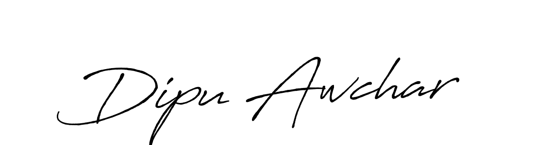 Create a beautiful signature design for name Dipu Awchar. With this signature (Antro_Vectra_Bolder) fonts, you can make a handwritten signature for free. Dipu Awchar signature style 7 images and pictures png