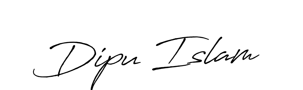 Create a beautiful signature design for name Dipu Islam. With this signature (Antro_Vectra_Bolder) fonts, you can make a handwritten signature for free. Dipu Islam signature style 7 images and pictures png