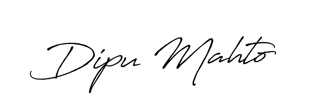 Make a beautiful signature design for name Dipu Mahto. With this signature (Antro_Vectra_Bolder) style, you can create a handwritten signature for free. Dipu Mahto signature style 7 images and pictures png