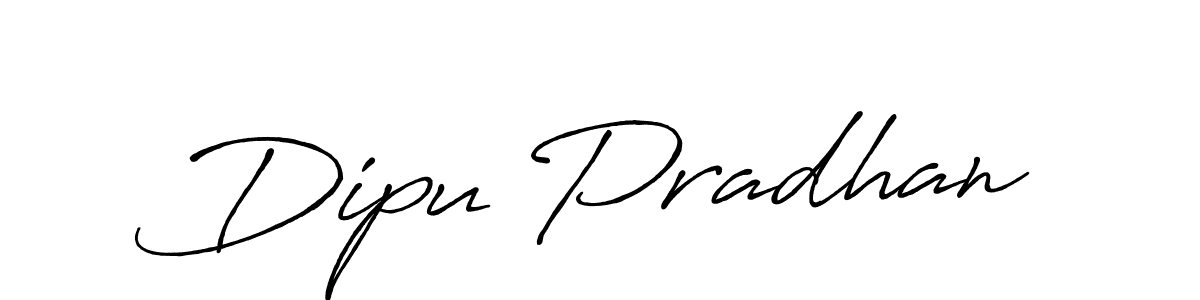 Make a beautiful signature design for name Dipu Pradhan. With this signature (Antro_Vectra_Bolder) style, you can create a handwritten signature for free. Dipu Pradhan signature style 7 images and pictures png