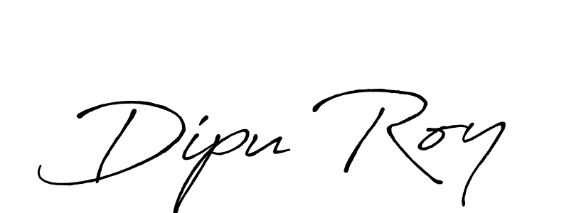 How to make Dipu Roy name signature. Use Antro_Vectra_Bolder style for creating short signs online. This is the latest handwritten sign. Dipu Roy signature style 7 images and pictures png