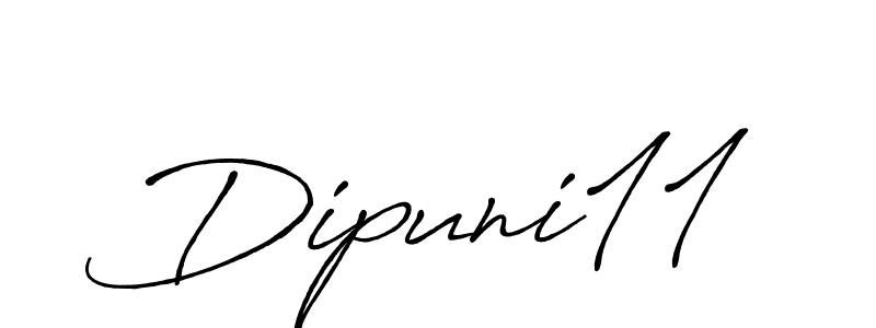 Use a signature maker to create a handwritten signature online. With this signature software, you can design (Antro_Vectra_Bolder) your own signature for name Dipuni11. Dipuni11 signature style 7 images and pictures png