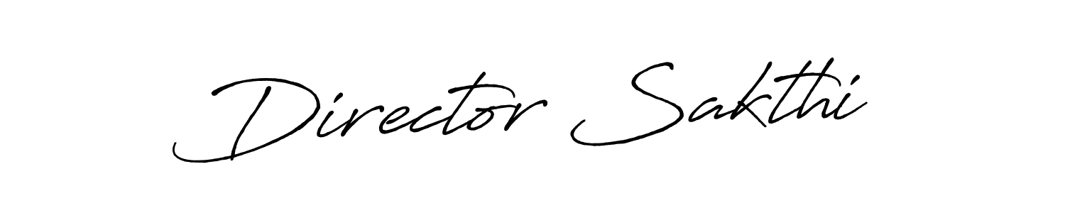 Director Sakthi stylish signature style. Best Handwritten Sign (Antro_Vectra_Bolder) for my name. Handwritten Signature Collection Ideas for my name Director Sakthi. Director Sakthi signature style 7 images and pictures png