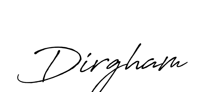 Design your own signature with our free online signature maker. With this signature software, you can create a handwritten (Antro_Vectra_Bolder) signature for name Dirgham. Dirgham signature style 7 images and pictures png