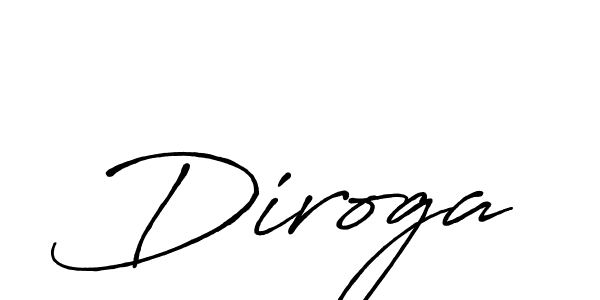 Make a beautiful signature design for name Diroga. With this signature (Antro_Vectra_Bolder) style, you can create a handwritten signature for free. Diroga signature style 7 images and pictures png