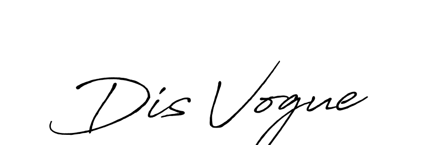 The best way (Antro_Vectra_Bolder) to make a short signature is to pick only two or three words in your name. The name Dis Vogue include a total of six letters. For converting this name. Dis Vogue signature style 7 images and pictures png
