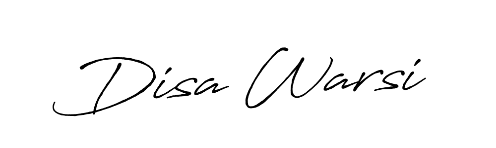 Also we have Disa Warsi name is the best signature style. Create professional handwritten signature collection using Antro_Vectra_Bolder autograph style. Disa Warsi signature style 7 images and pictures png