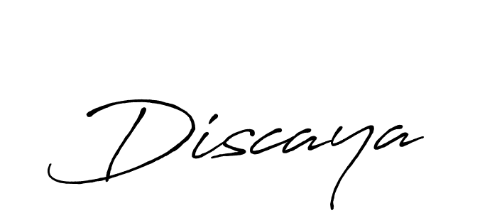 Create a beautiful signature design for name Discaya. With this signature (Antro_Vectra_Bolder) fonts, you can make a handwritten signature for free. Discaya signature style 7 images and pictures png