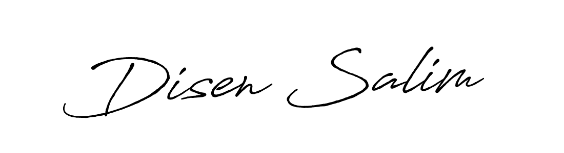How to make Disen Salim signature? Antro_Vectra_Bolder is a professional autograph style. Create handwritten signature for Disen Salim name. Disen Salim signature style 7 images and pictures png