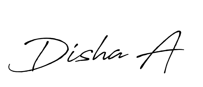 Also we have Disha A name is the best signature style. Create professional handwritten signature collection using Antro_Vectra_Bolder autograph style. Disha A signature style 7 images and pictures png