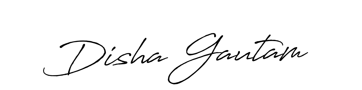 How to make Disha Gautam signature? Antro_Vectra_Bolder is a professional autograph style. Create handwritten signature for Disha Gautam name. Disha Gautam signature style 7 images and pictures png