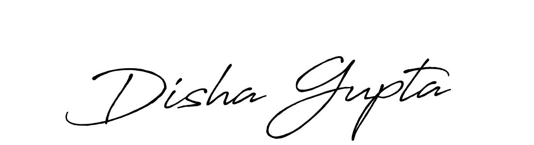 Create a beautiful signature design for name Disha Gupta. With this signature (Antro_Vectra_Bolder) fonts, you can make a handwritten signature for free. Disha Gupta signature style 7 images and pictures png