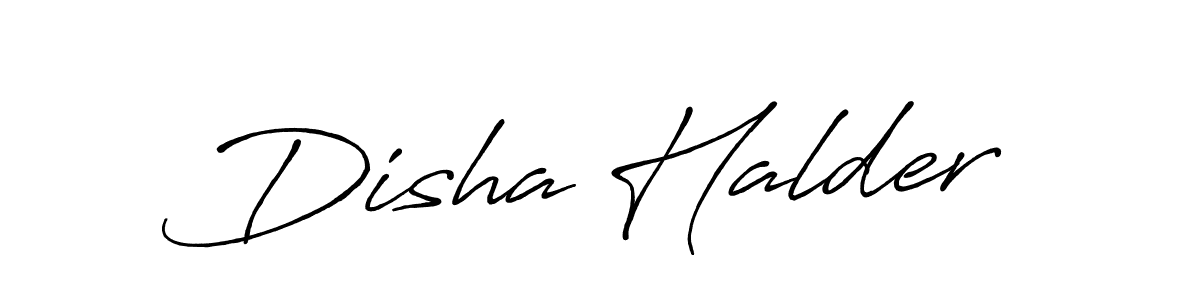 Design your own signature with our free online signature maker. With this signature software, you can create a handwritten (Antro_Vectra_Bolder) signature for name Disha Halder. Disha Halder signature style 7 images and pictures png