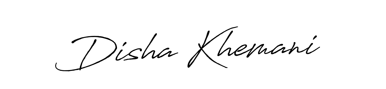 Design your own signature with our free online signature maker. With this signature software, you can create a handwritten (Antro_Vectra_Bolder) signature for name Disha Khemani. Disha Khemani signature style 7 images and pictures png