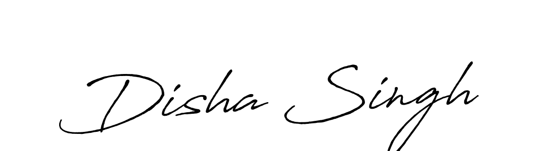 How to make Disha Singh name signature. Use Antro_Vectra_Bolder style for creating short signs online. This is the latest handwritten sign. Disha Singh signature style 7 images and pictures png