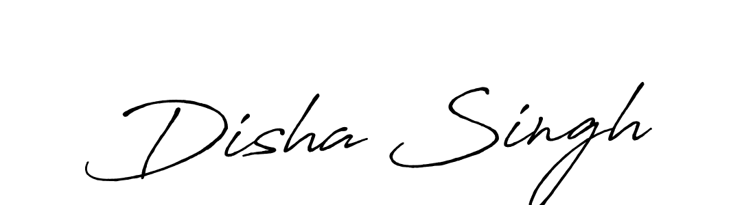 How to make Disha Singh name signature. Use Antro_Vectra_Bolder style for creating short signs online. This is the latest handwritten sign. Disha Singh signature style 7 images and pictures png