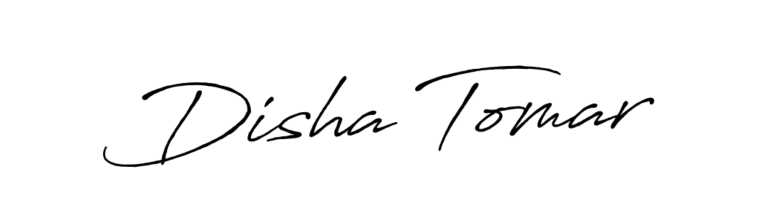 How to make Disha Tomar name signature. Use Antro_Vectra_Bolder style for creating short signs online. This is the latest handwritten sign. Disha Tomar signature style 7 images and pictures png