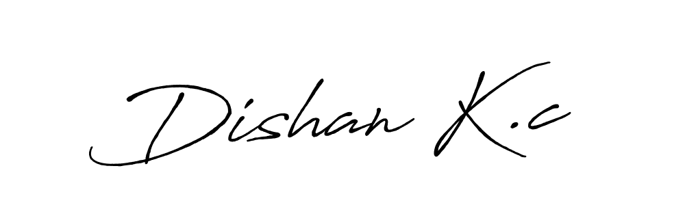 Make a beautiful signature design for name Dishan K.c. With this signature (Antro_Vectra_Bolder) style, you can create a handwritten signature for free. Dishan K.c signature style 7 images and pictures png