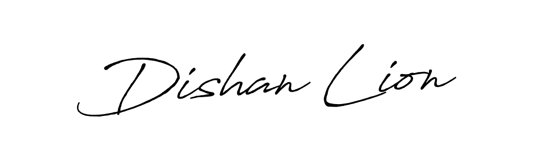 Create a beautiful signature design for name Dishan Lion. With this signature (Antro_Vectra_Bolder) fonts, you can make a handwritten signature for free. Dishan Lion signature style 7 images and pictures png