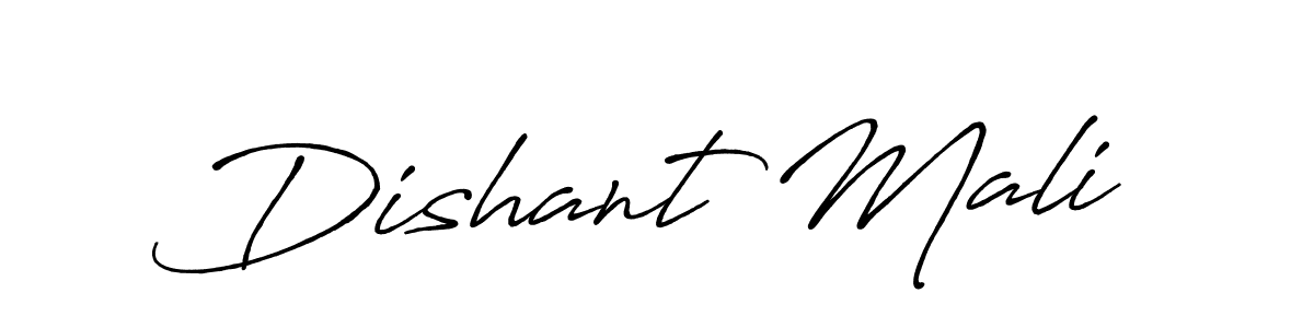 Make a beautiful signature design for name Dishant Mali. With this signature (Antro_Vectra_Bolder) style, you can create a handwritten signature for free. Dishant Mali signature style 7 images and pictures png