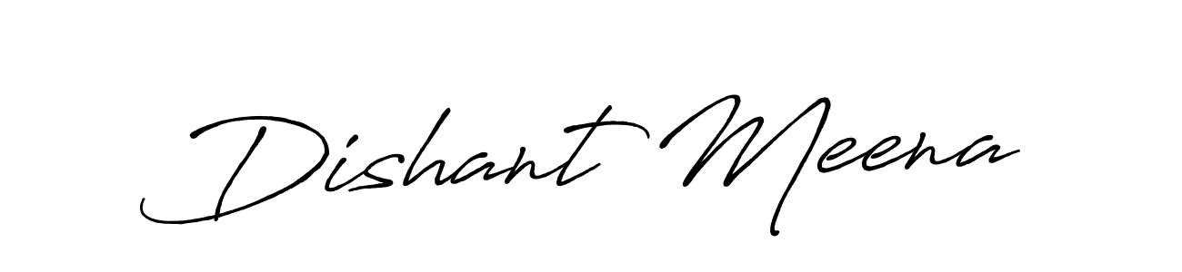 Dishant Meena stylish signature style. Best Handwritten Sign (Antro_Vectra_Bolder) for my name. Handwritten Signature Collection Ideas for my name Dishant Meena. Dishant Meena signature style 7 images and pictures png