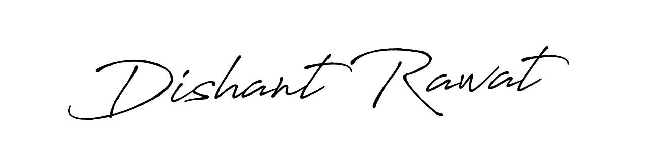 How to make Dishant Rawat name signature. Use Antro_Vectra_Bolder style for creating short signs online. This is the latest handwritten sign. Dishant Rawat signature style 7 images and pictures png