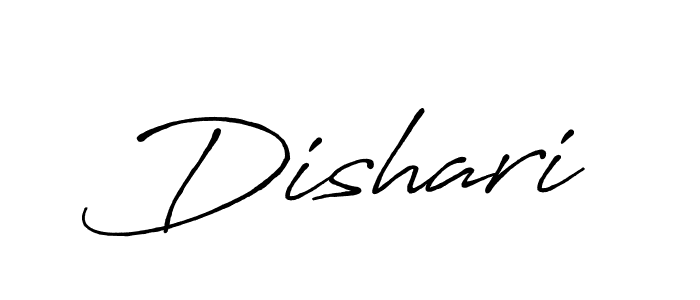 if you are searching for the best signature style for your name Dishari. so please give up your signature search. here we have designed multiple signature styles  using Antro_Vectra_Bolder. Dishari signature style 7 images and pictures png