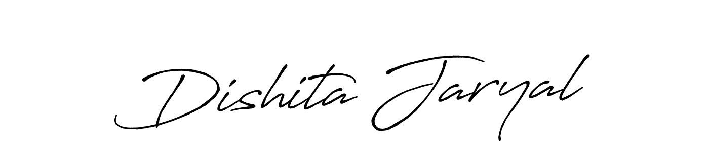 How to make Dishita Jaryal name signature. Use Antro_Vectra_Bolder style for creating short signs online. This is the latest handwritten sign. Dishita Jaryal signature style 7 images and pictures png