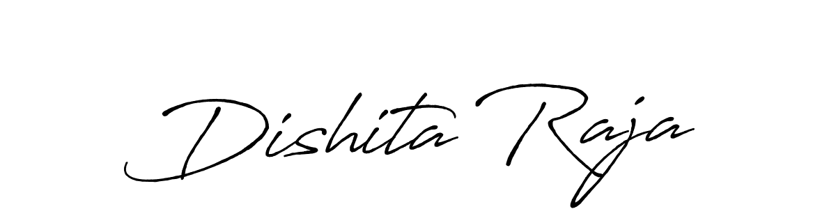 Antro_Vectra_Bolder is a professional signature style that is perfect for those who want to add a touch of class to their signature. It is also a great choice for those who want to make their signature more unique. Get Dishita Raja name to fancy signature for free. Dishita Raja signature style 7 images and pictures png