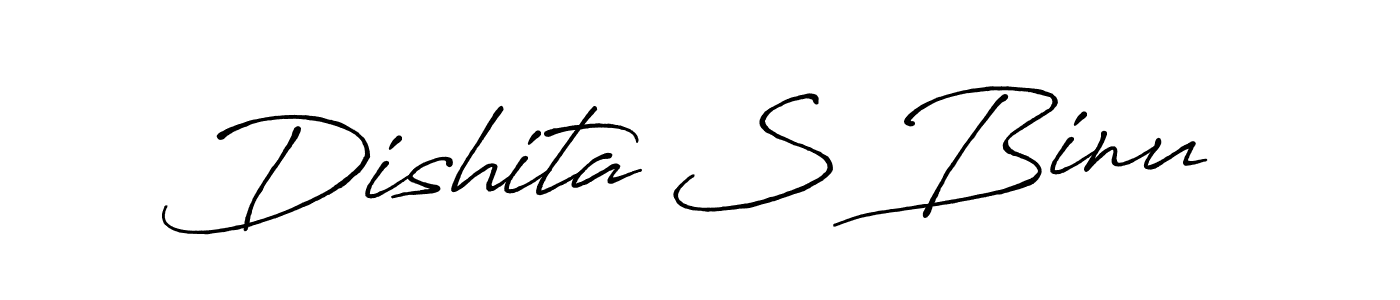 This is the best signature style for the Dishita S Binu name. Also you like these signature font (Antro_Vectra_Bolder). Mix name signature. Dishita S Binu signature style 7 images and pictures png