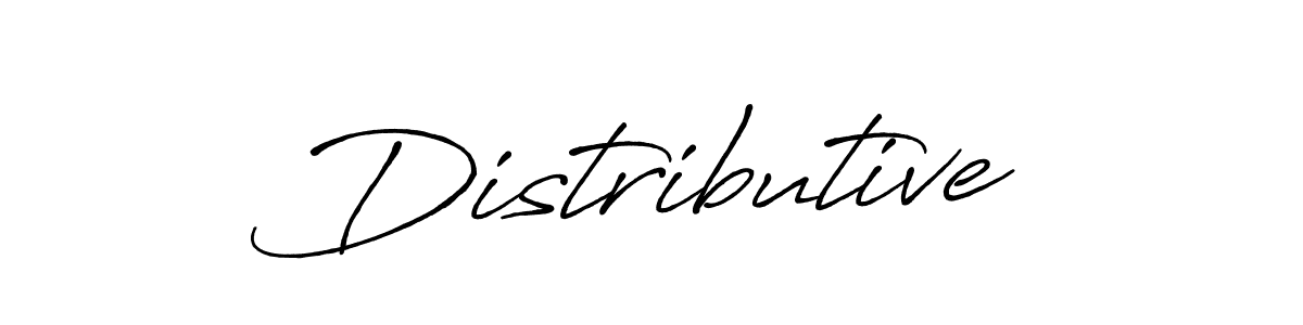 Similarly Antro_Vectra_Bolder is the best handwritten signature design. Signature creator online .You can use it as an online autograph creator for name Distributive. Distributive signature style 7 images and pictures png