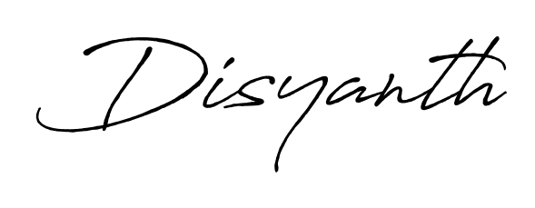 Discover how Disyanth looks in an executive cursive font (Antro_Vectra_Bolder). Perfect for legal documents, invoices, and certificates. Disyanth signature style 7 images and pictures png