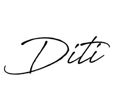 Diti stylish signature style. Best Handwritten Sign (Antro_Vectra_Bolder) for my name. Handwritten Signature Collection Ideas for my name Diti. Diti signature style 7 images and pictures png