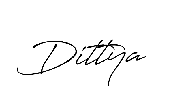 Dittya stylish signature style. Best Handwritten Sign (Antro_Vectra_Bolder) for my name. Handwritten Signature Collection Ideas for my name Dittya. Dittya signature style 7 images and pictures png