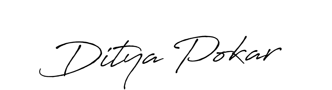 Also You can easily find your signature by using the search form. We will create Ditya Pokar name handwritten signature images for you free of cost using Antro_Vectra_Bolder sign style. Ditya Pokar signature style 7 images and pictures png