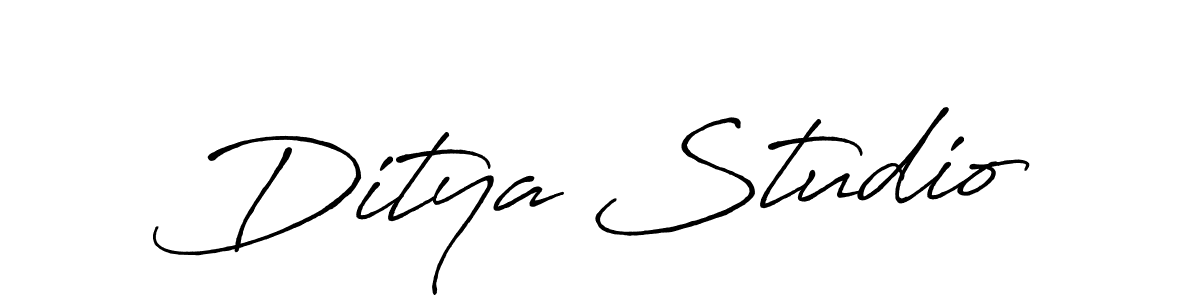 Make a beautiful signature design for name Ditya Studio. With this signature (Antro_Vectra_Bolder) style, you can create a handwritten signature for free. Ditya Studio signature style 7 images and pictures png
