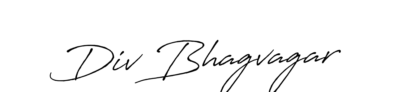 How to make Div Bhagvagar signature? Antro_Vectra_Bolder is a professional autograph style. Create handwritten signature for Div Bhagvagar name. Div Bhagvagar signature style 7 images and pictures png