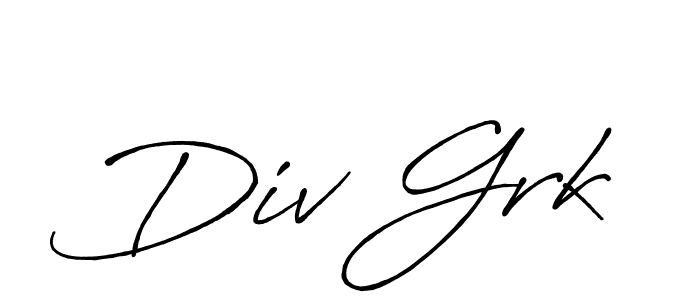 Also we have Div Grk name is the best signature style. Create professional handwritten signature collection using Antro_Vectra_Bolder autograph style. Div Grk signature style 7 images and pictures png