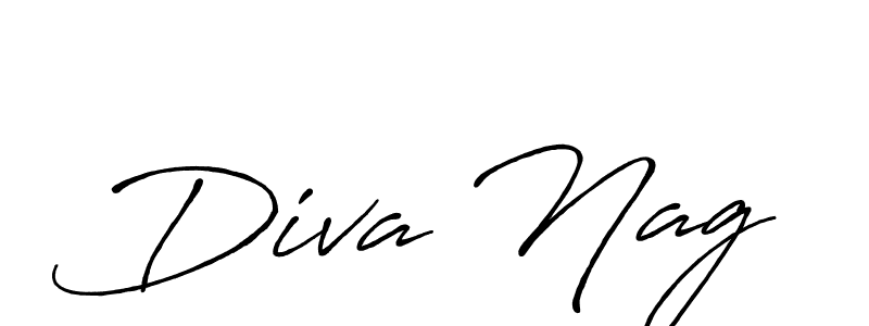 Use a signature maker to create a handwritten signature online. With this signature software, you can design (Antro_Vectra_Bolder) your own signature for name Diva Nag. Diva Nag signature style 7 images and pictures png