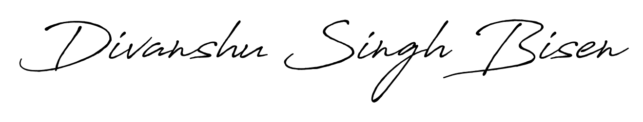 Practice writing Divanshu Singh Bisen with the flow of Antro_Vectra_Bolder lettering. A fantastic source of inspiration for developing your personal signature style. Divanshu Singh Bisen signature style 7 images and pictures png