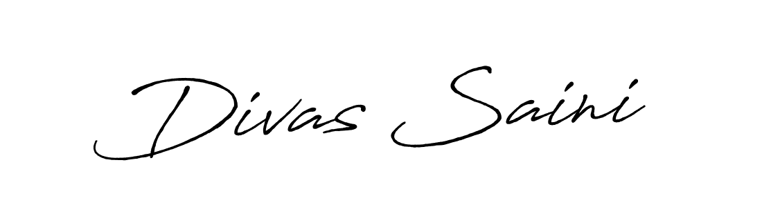 Divas Saini stylish signature style. Best Handwritten Sign (Antro_Vectra_Bolder) for my name. Handwritten Signature Collection Ideas for my name Divas Saini. Divas Saini signature style 7 images and pictures png