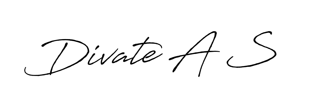 How to make Divate A S name signature. Use Antro_Vectra_Bolder style for creating short signs online. This is the latest handwritten sign. Divate A S signature style 7 images and pictures png