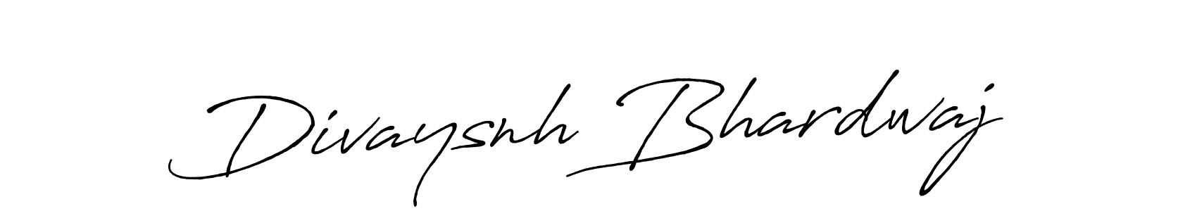 Make a beautiful signature design for name Divaysnh Bhardwaj. With this signature (Antro_Vectra_Bolder) style, you can create a handwritten signature for free. Divaysnh Bhardwaj signature style 7 images and pictures png