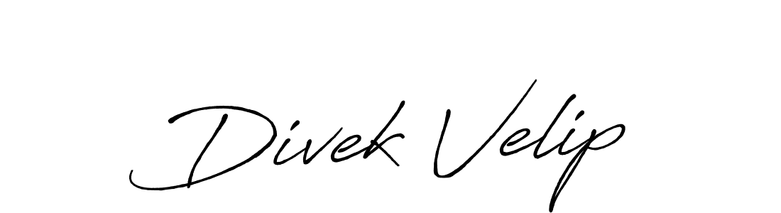 Design your own signature with our free online signature maker. With this signature software, you can create a handwritten (Antro_Vectra_Bolder) signature for name Divek Velip. Divek Velip signature style 7 images and pictures png