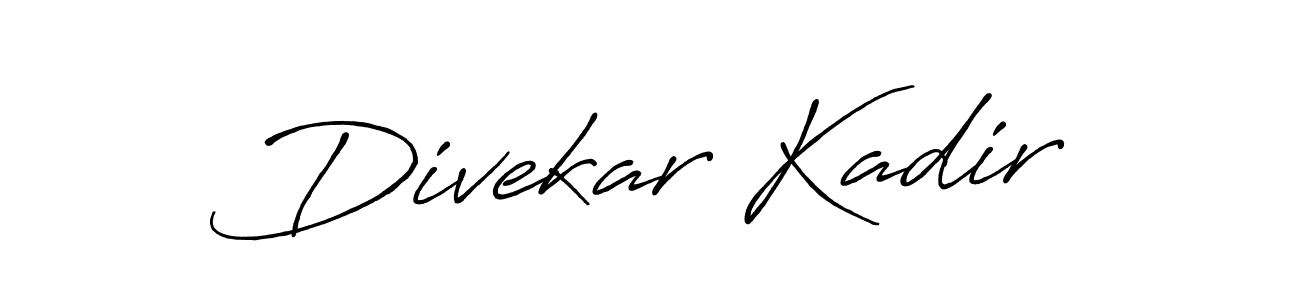 You should practise on your own different ways (Antro_Vectra_Bolder) to write your name (Divekar Kadir) in signature. don't let someone else do it for you. Divekar Kadir signature style 7 images and pictures png
