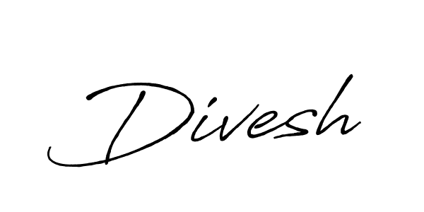 Make a beautiful signature design for name Divesh. With this signature (Antro_Vectra_Bolder) style, you can create a handwritten signature for free. Divesh signature style 7 images and pictures png