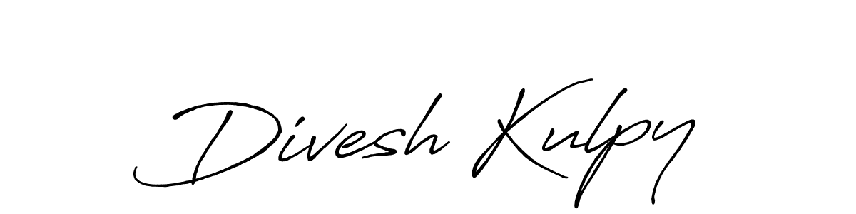 Make a short Divesh Kulpy signature style. Manage your documents anywhere anytime using Antro_Vectra_Bolder. Create and add eSignatures, submit forms, share and send files easily. Divesh Kulpy signature style 7 images and pictures png