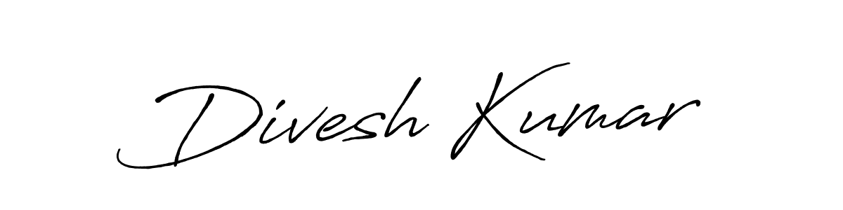 Create a beautiful signature design for name Divesh Kumar. With this signature (Antro_Vectra_Bolder) fonts, you can make a handwritten signature for free. Divesh Kumar signature style 7 images and pictures png