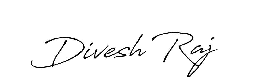 Make a beautiful signature design for name Divesh Raj. With this signature (Antro_Vectra_Bolder) style, you can create a handwritten signature for free. Divesh Raj signature style 7 images and pictures png